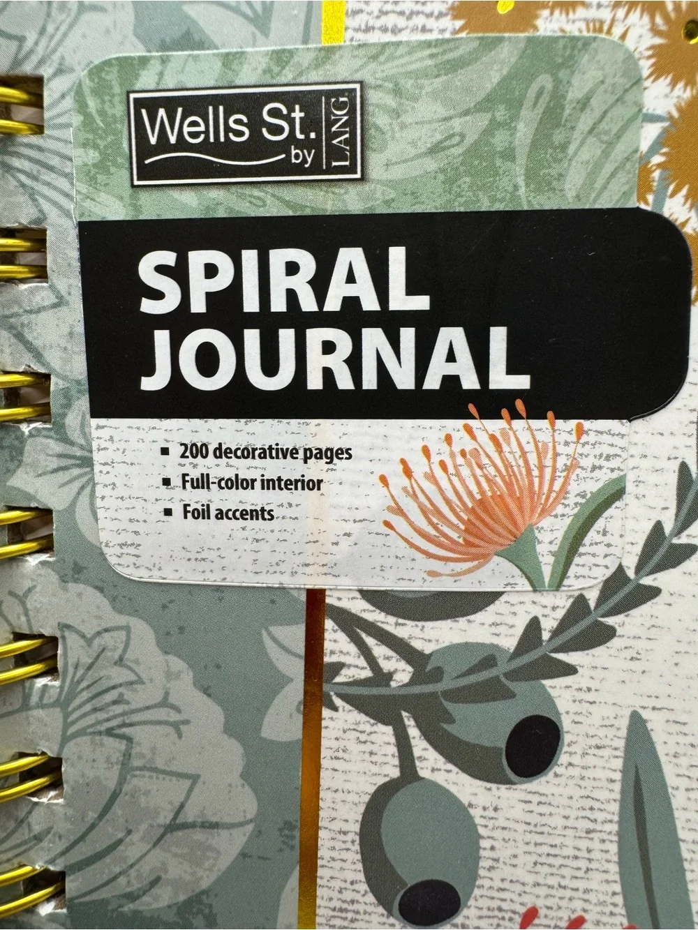 Wells St by Lang Spiral Journal, NWT. 200 Lined Pages.